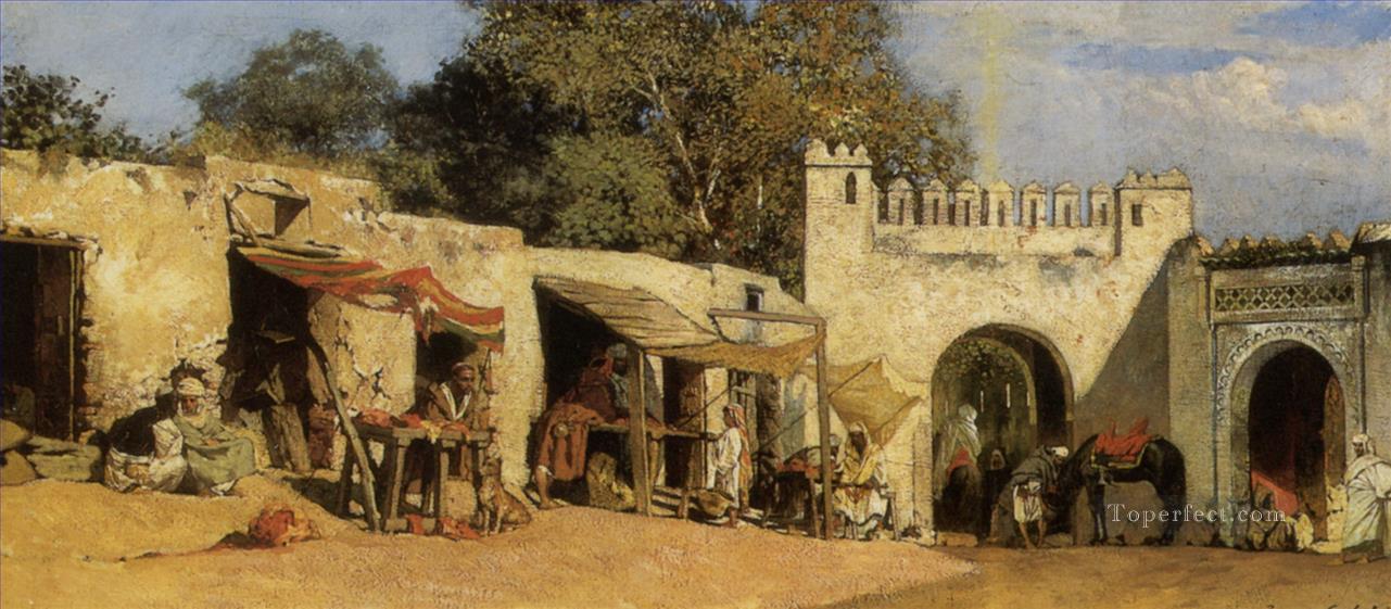 An Arab Market Jean Joseph Benjamin Constant Orientalist Oil Paintings